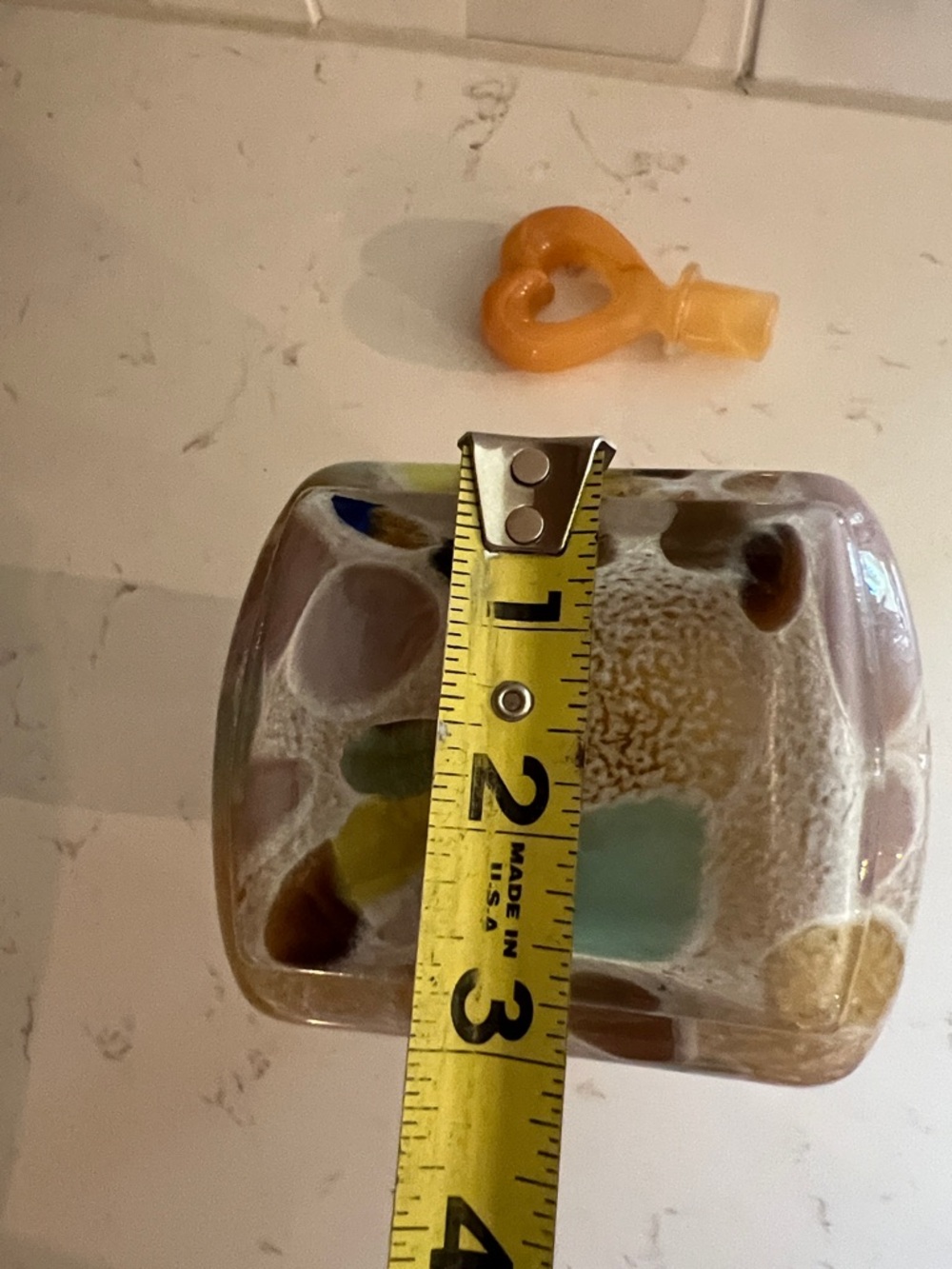 Vintage Maestri Vetrai Art Glass Decanter Heart Stopper Italy Colorful Swirl - Picture 11 of 13